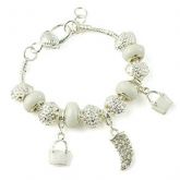 Pulseira Folheada a Prata, modelo Europeu